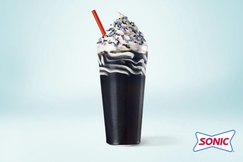 sonic drive in new blackout slush float