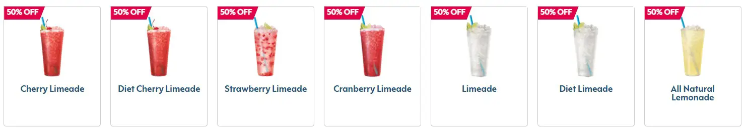 Sonic Lemonades and Limeades Drink