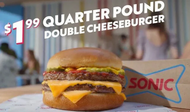 Sonic Offers $1.99 Quarter Pound Double Cheeseburger Deal