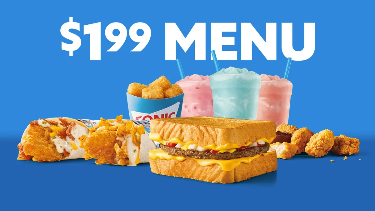 Sonic $1.99 Menu