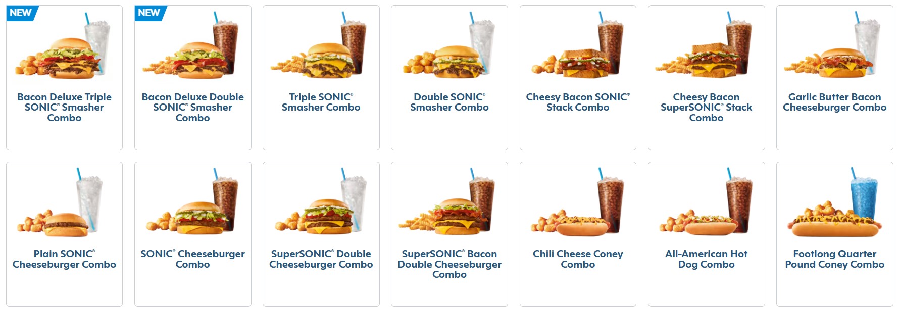 Sonic Combo Meals