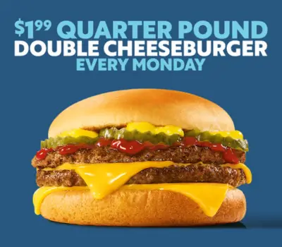 Sonic $1.99 Quarter Pound Double Cheeseburgers deal
